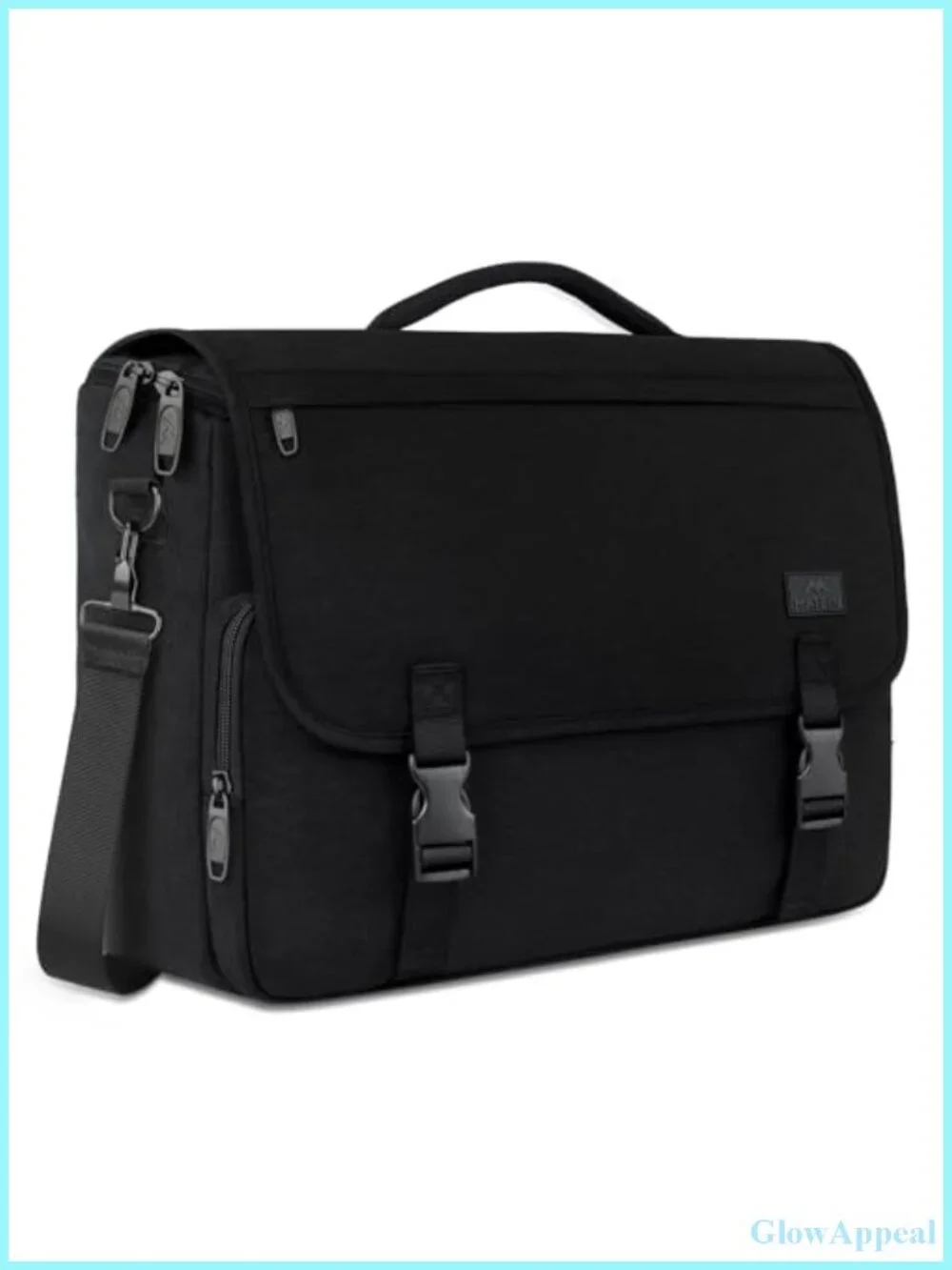 Water Resistant Messenger Bag for Men, 15.6 Inch Laptop Briefcase with Shoulder